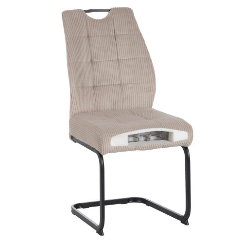 Étkezőszék, barnásszürke Taupe/fekete, KELMA