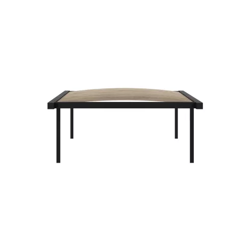 Önálló ágyrács, 90x200, fekete, fém/nyírfa, KENTAK
