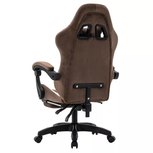 Irodai/gamer szék, barna/fehér, HOSPO