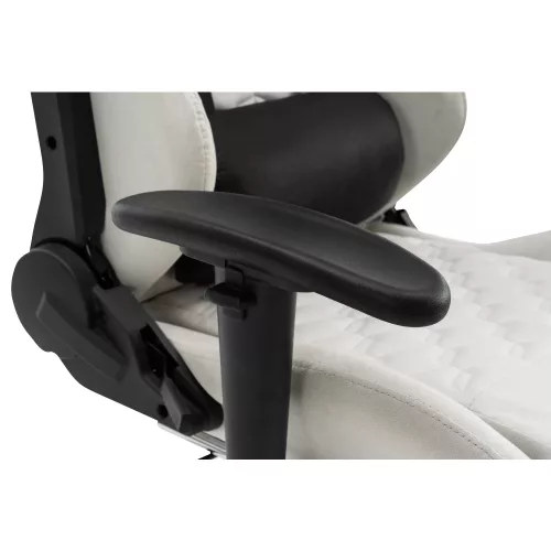 Irodai/gamer szék, fehér/fekete, teherbírás 150 kg, PAPIBAS