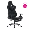 Irodai/gamer szék, fekete Velvet szövet, teherbírás 150 kg, SALOP