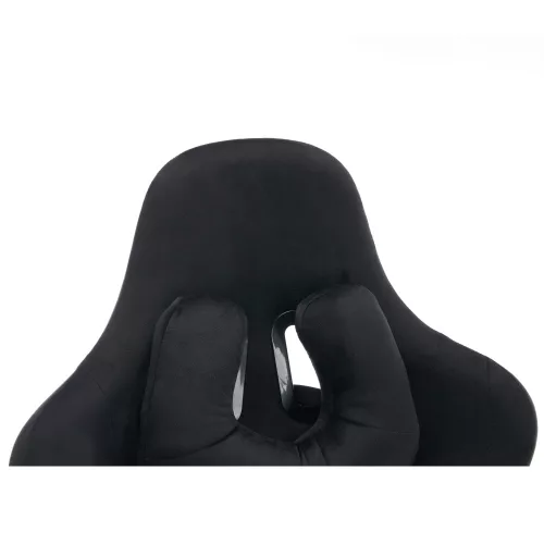 Irodai/gamer szék, fekete Velvet szövet, teherbírás 150 kg, SALOP