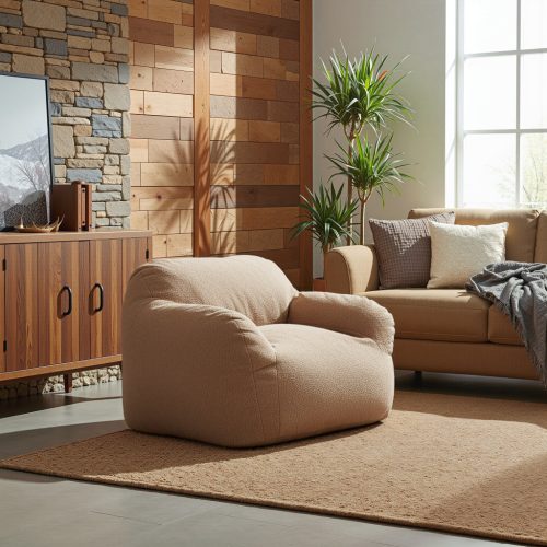 Babzsák, világosbarna, FUFY