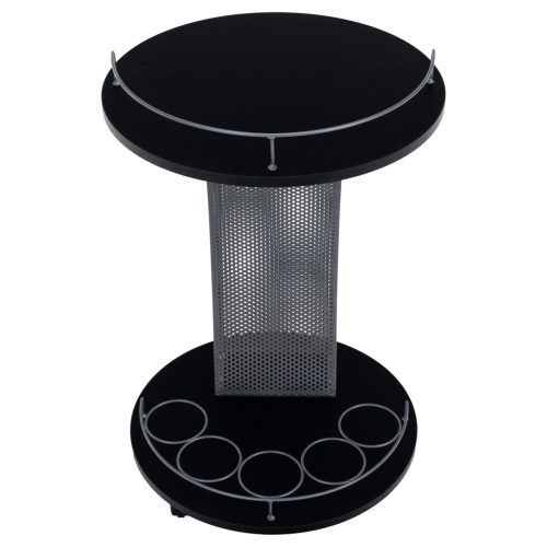 Tálalóasztal, fekete/ezüst, ALADAR NEW