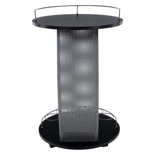 Tálalóasztal, fekete/ezüst, ALADAR NEW