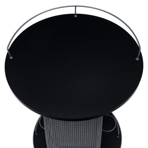 Tálalóasztal, fekete/ezüst, ALADAR NEW