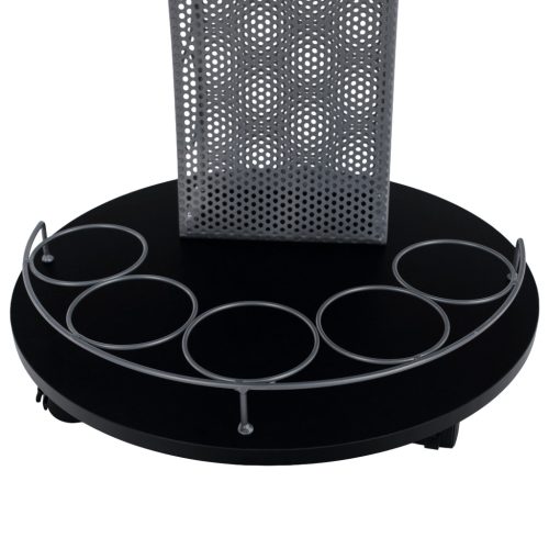 Tálalóasztal, fekete/ezüst, ALADAR NEW