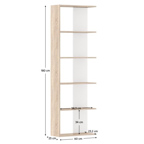 Polcállvány, sonoma tölgy/fehér, AGATIO