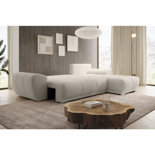 Univerzális ülőgarnitúra, krémszínű, KERIM ROH