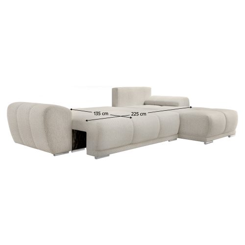 Univerzális ülőgarnitúra, krémszínű, KERIM ROH