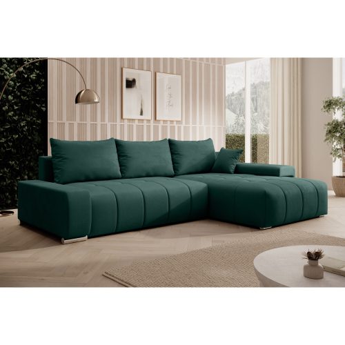 Univerzális ülőgarnitúra, smaragdzöld, VEZAN ROH