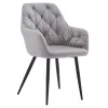 Design fotel, szürke Velvet szövet, VERIO NEW