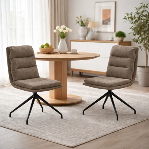 Forgószék, bézs/fekete, LINA