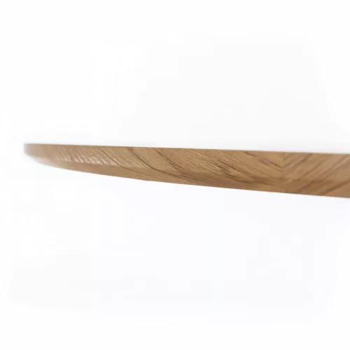 Étkezőasztal, tölgy/fekete, átmérő 110 cm, REVENTON NEW