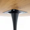 Étkezőasztal, tölgy/fekete, átmérő 110 cm, REVENTON NEW