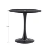 Étkezőasztal, fekete, átmérő 80 cm, REVENTON NEW