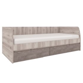 Ágy 2S, 90x200, nairobi gesztenye/onix, JESI NEW