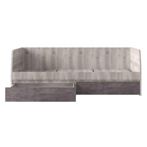 Ágy 2S, 90x200, nairobi gesztenye/onix, JESI NEW