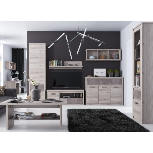 Polcállvány 2D1S, nairobi gesztenye/onix, JESI NEW