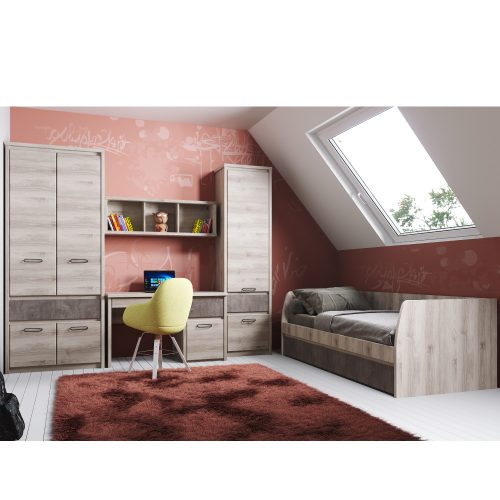 Polcállvány 2D1S, nairobi gesztenye/onix, JESI NEW