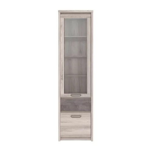 Vitrin 1D1W1S, nairobi gesztenye/onix, JESI NEW