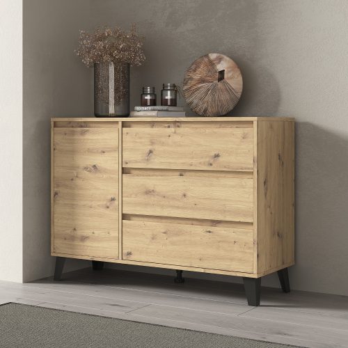 Komód, artisan tölgy, BOGAN NEW 1D3S