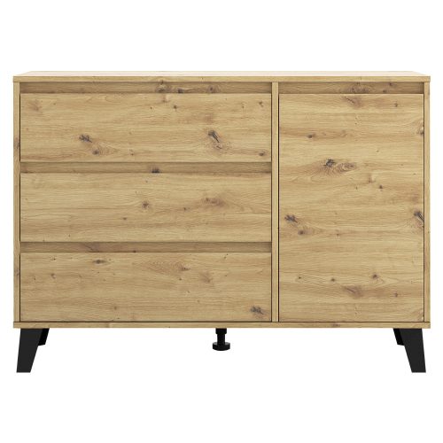 Komód, artisan tölgy, BOGAN NEW 1D3S