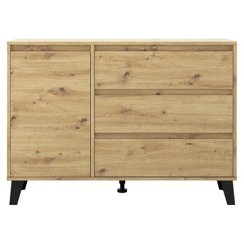 Komód, artisan tölgy, BOGAN NEW 1D3S