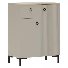Komód, szürkésbarna Taupe/silverjack tölgy, DOMCA 2D1S