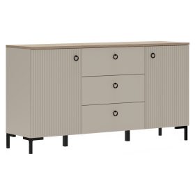 Komód, szürkésbarna Taupe/silverjack tölgy, DOMCA 2D3S