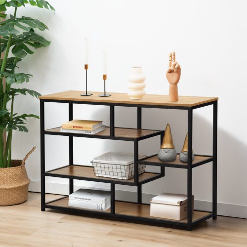 Polcállvány, fekete/tölgy, BILOTE NEW TYP 2