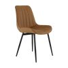Szék, ekobőr barna camel/fekete, HAZAL