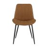 Szék, ekobőr barna camel/fekete, HAZAL