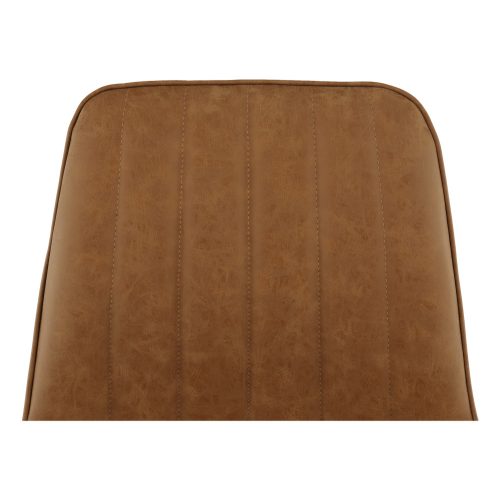 Szék, ekobőr barna camel/fekete, HAZAL