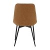 Szék, ekobőr barna camel/fekete, HAZAL