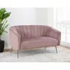 Design kétszemélyes kanapé, rózsaszín Velvet szövet/króm-ezüst, BAGY
