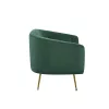 Design kétszemélyes kanapé, sötétzöld Velvet szövet/gold króm-arany, BAGY