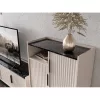 TV-asztal, kasmír/sötét márvány, FRESIO RTV2D2S