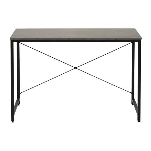 Íróasztal, beton/fekete, 120x60 cm, MELLORA