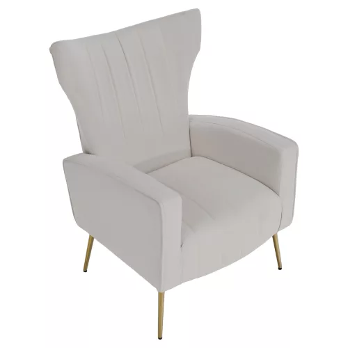 Relaxfotel, bézs Velvet szövet, BARET
