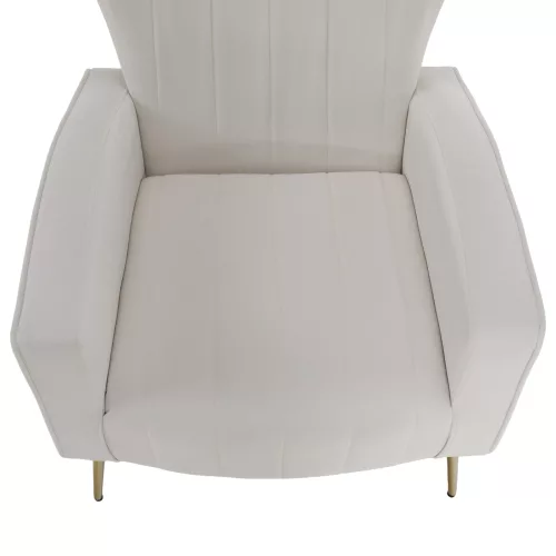 Relaxfotel, bézs Velvet szövet, BARET