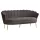 Luxus kanapé, 3 személyes, szürkésbarna Velvet szövet/arany, Art-deco, NOBLEO TYP 2