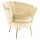 Art-deco stílusú fotel, bézs Velvet szövet/gold arany króm, NOBLEO