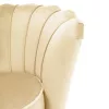 Art-deco stílusú fotel, bézs Velvet szövet/gold arany króm, NOBLEO