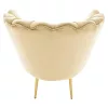 Art-deco stílusú fotel, bézs Velvet szövet/gold arany króm, NOBLEO