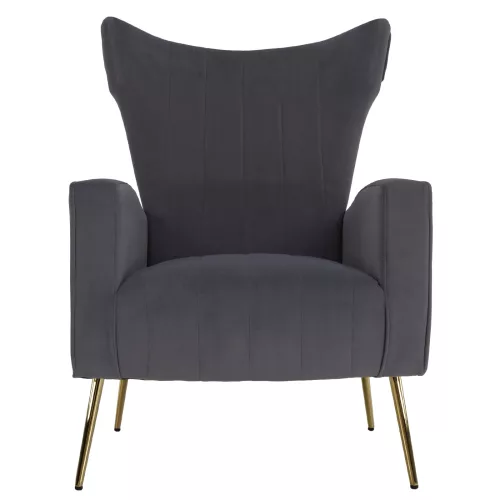 Relaxfotel, szürke Velvet szövet, BARET