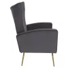Relaxfotel, szürke Velvet szövet, BARET