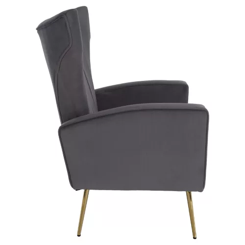 Relaxfotel, szürke Velvet szövet, BARET