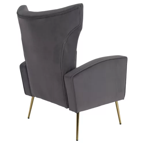 Relaxfotel, szürke Velvet szövet, BARET