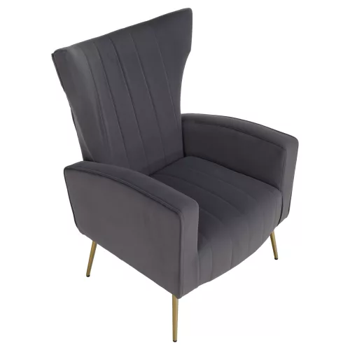 Relaxfotel, szürke Velvet szövet, BARET